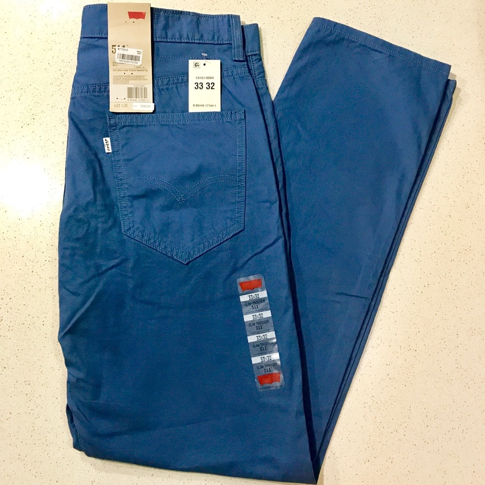 Levi's 511 Slim-Fit Hybrid Pants Ensign Blue 33x32